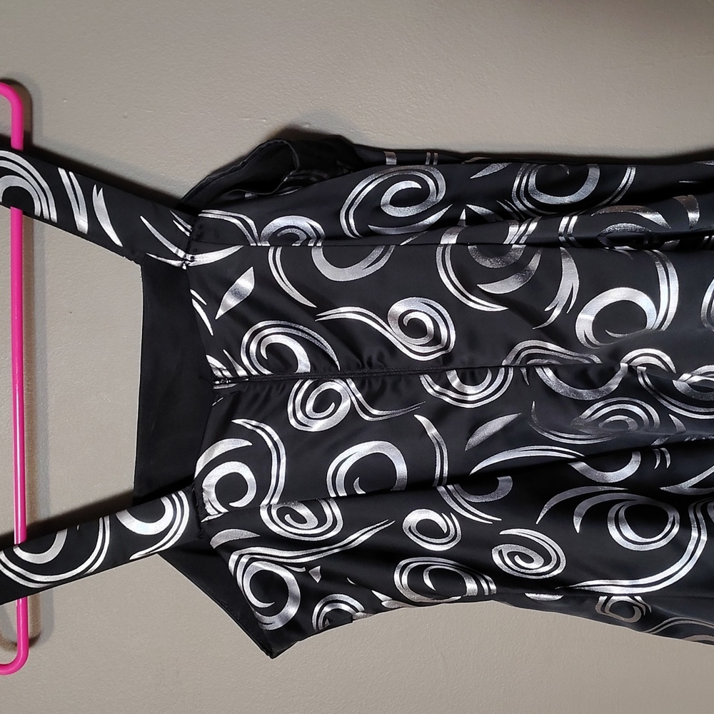 Southeastern Performance Apparel Black W Silver Swirl Kendall Dress Size 12 - Picture 7 of 9